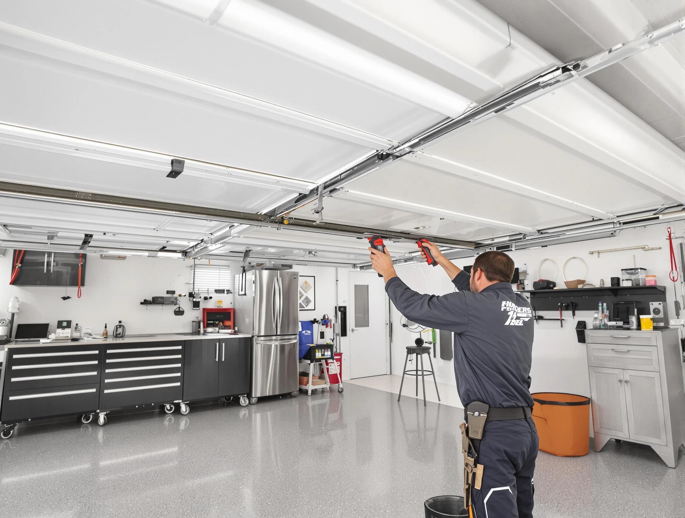 Overhead garage door repair service by North Brunswick Garage Door Repair in North Brunswick